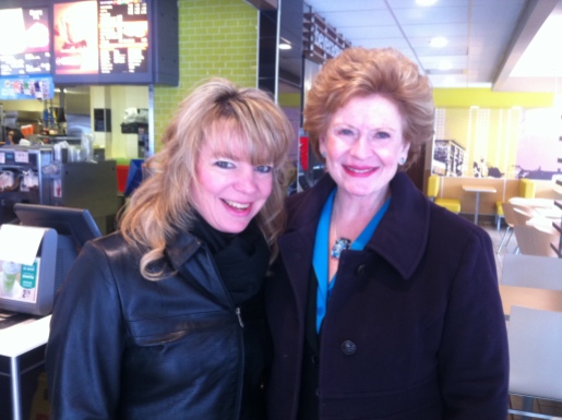 Bumping into U.S. Sen. Debbie Stabenow at the Ishpeming McDonald's!