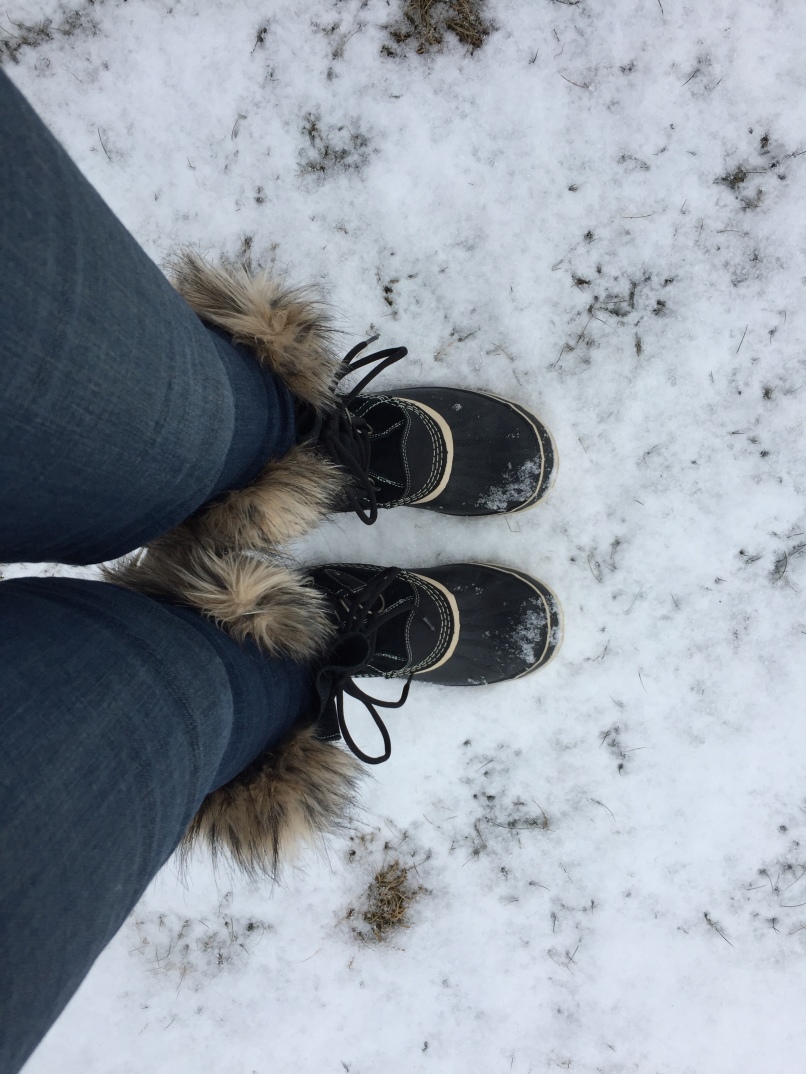 Big warm boots, lotsa U.P. snow, eh?
